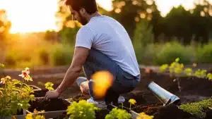 man gardening in zone 8b