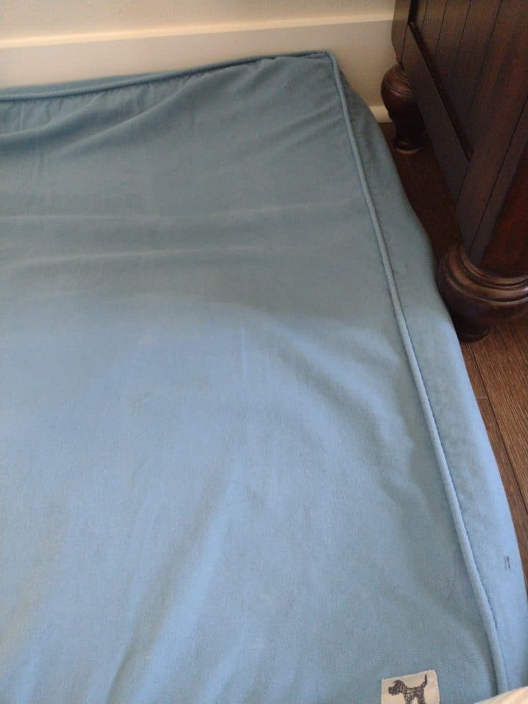 the blue dog bed - the after picture